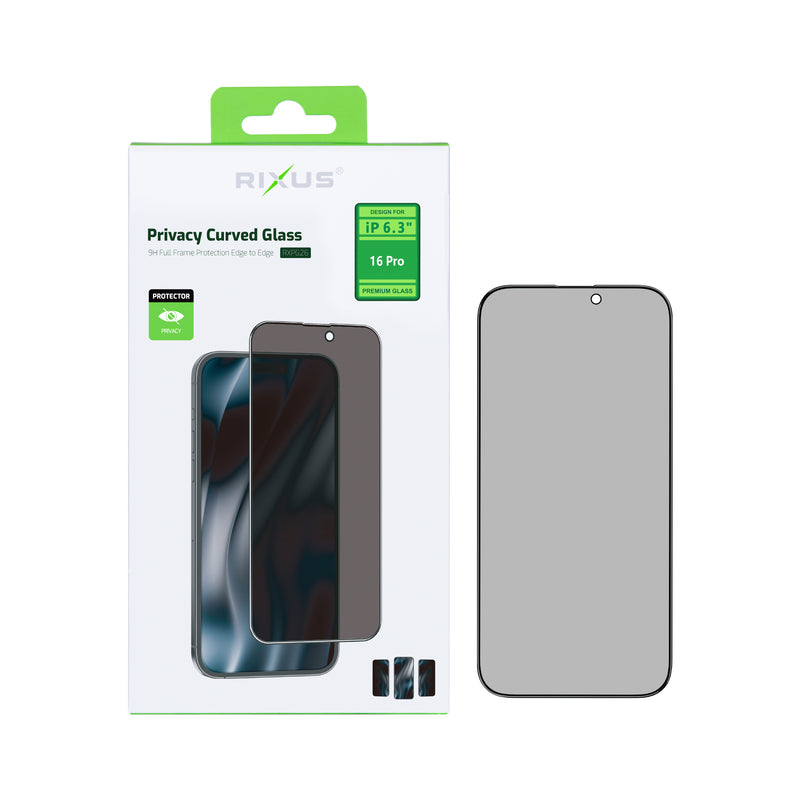 Verre trempé Rixus Privacy iPhone 16 Pro
