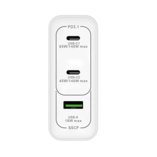 Chargeur GaN 140W – Blanc