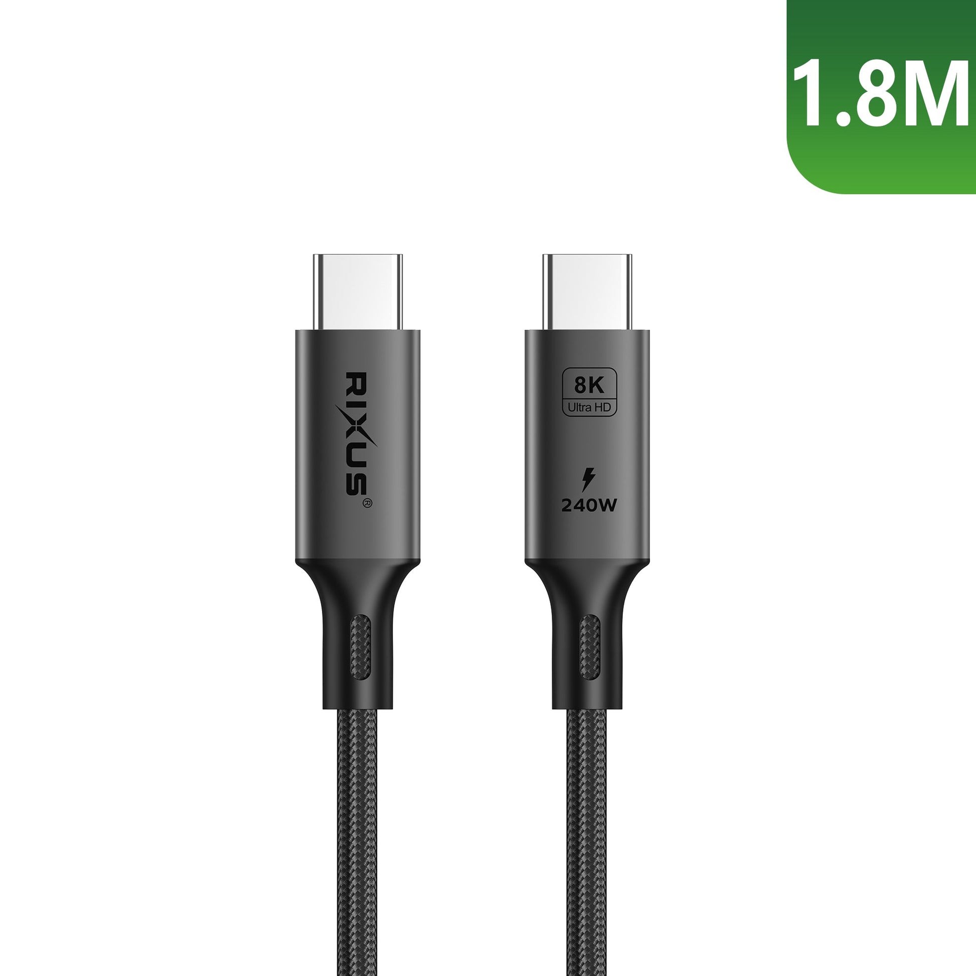 Câble USB-C 4.0 1,8m 240W – Gris