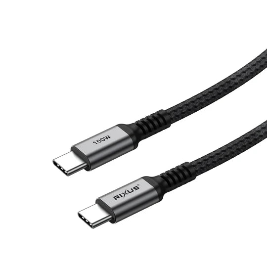 Câble USB-C vers USB-C 2m 100W – Gris Sidéral