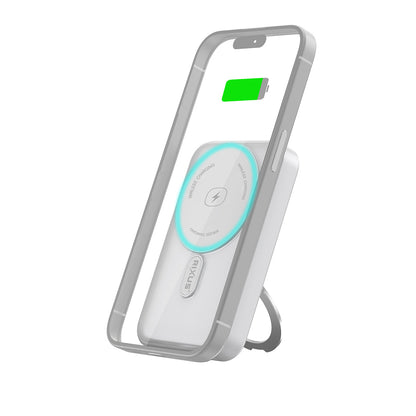 Powerbank MagSafe 10000mAh Support Pliable Blanc