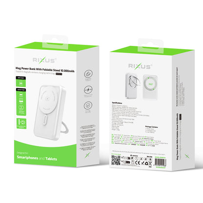 Powerbank MagSafe 10000mAh Support Pliable Blanc
