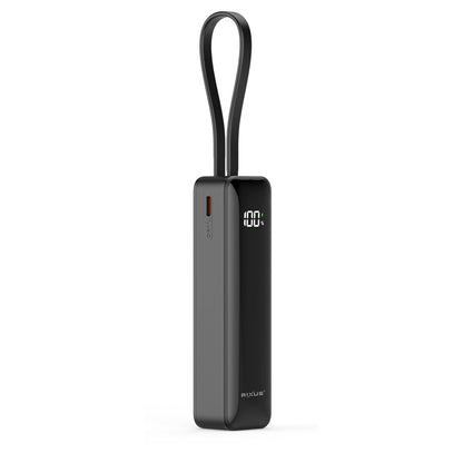 Powerbank 5000mAh Câble USB-C Intégré Écran Digital