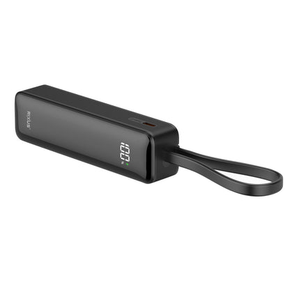 Powerbank 5000mAh Câble USB-C Intégré Écran Digital