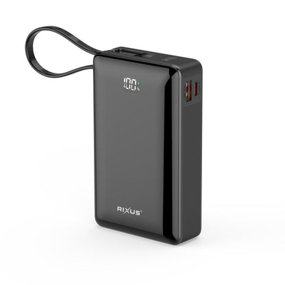 Powerbank 20000mAh Câble USB-C Intégré Écran Digital