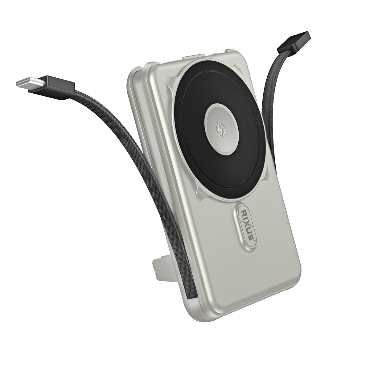 Powerbank MagSafe 10000mAh Câble Intégré Argent