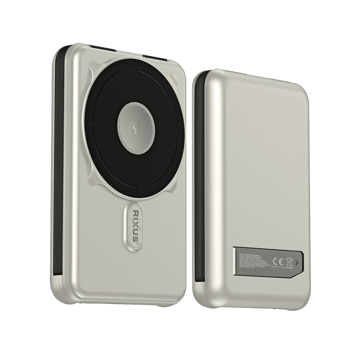 Powerbank MagSafe 10000mAh Câble Intégré Argent