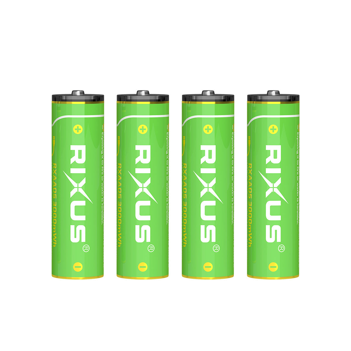 Batteries AA Rechargeables USB-C 3000mWh Pack x4