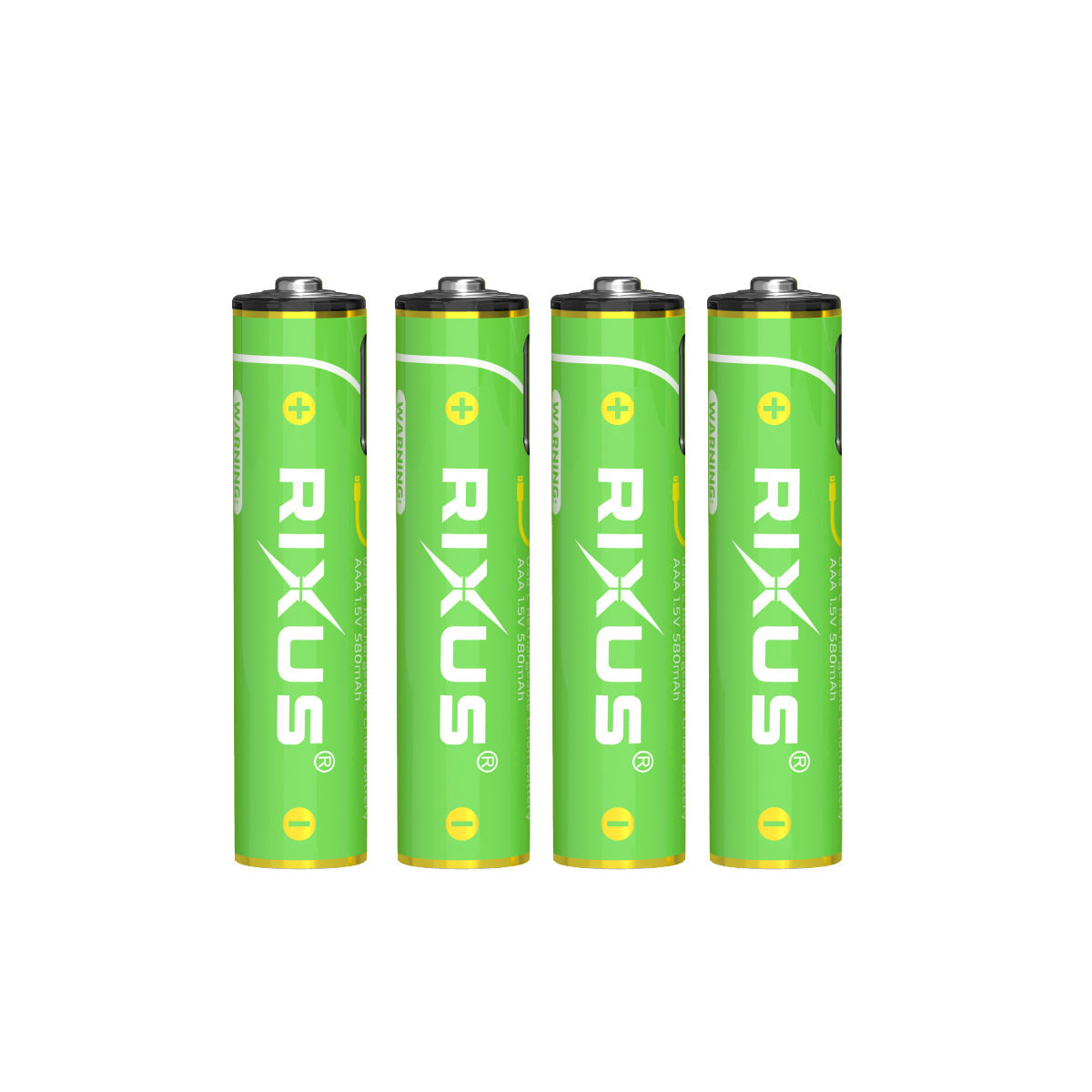 Batteries AAA Rechargeables USB-C 880mWh Pack x4