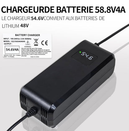 Chargeur trottinette Batterie 54.6V 4A