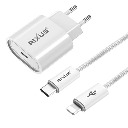 Chargeur 30W + Câble USB C Lightning 1,8m – Blanc