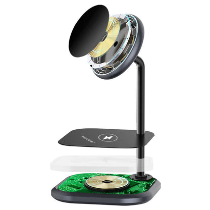 Support Chargeur Magnétique Sans Fil 15W Noir