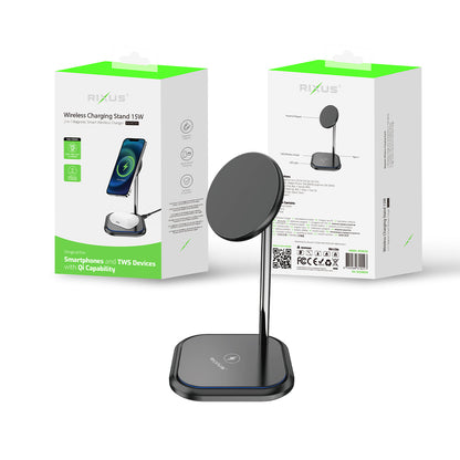 Support Chargeur Magnétique Sans Fil 15W Noir
