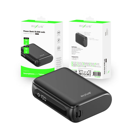 Powerbank Compact Écran Digital 10000mAh Noir