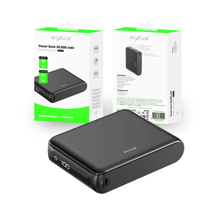 Powerbank Compact Écran Digital 20000mAh Noir