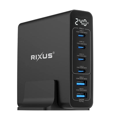 Chargeur GaN 240W Écran Digital – Noir