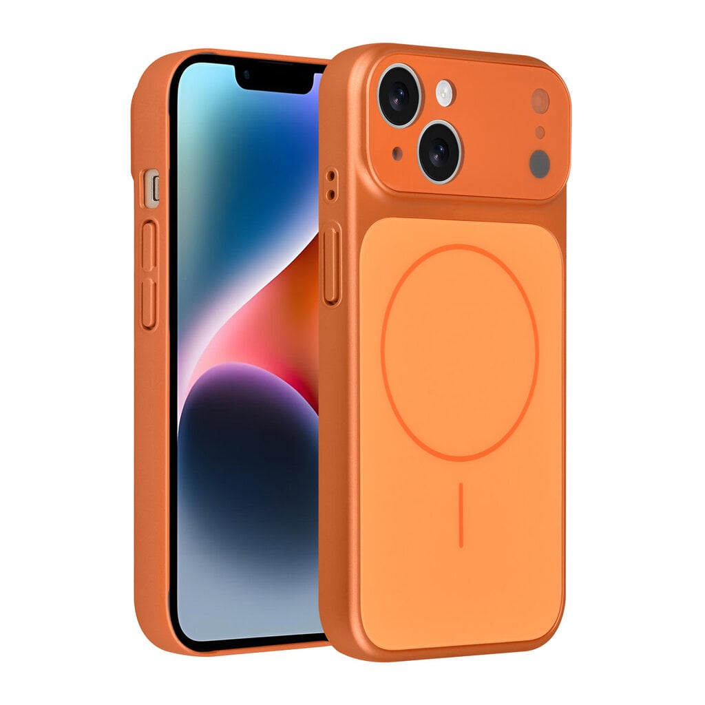 Coque AG Matte Glass MagSafe iPhone 14 13 Orange