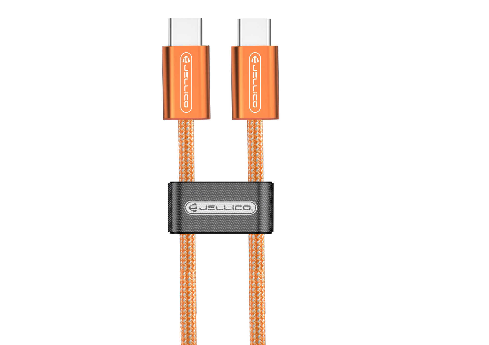 Câble JELLICO SX5 USB-C vers USB-C 100W Orange détail