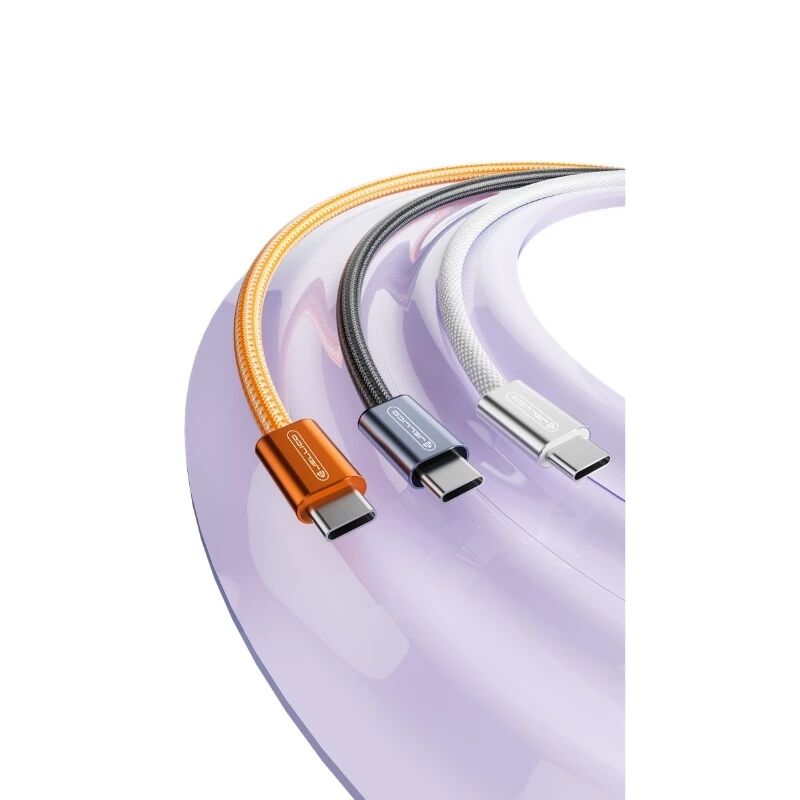 Câble JELLICO SX5 USB-C vers USB-C 100W Orange vue
