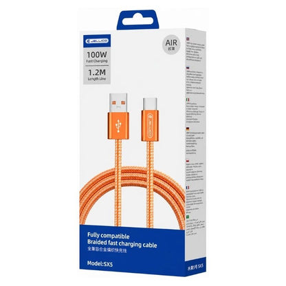 Câble JELLICO SX5 USB-C 100W Orange