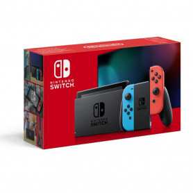 Console Nintendo Switch V2 Joy-Con bleu et rouge néon