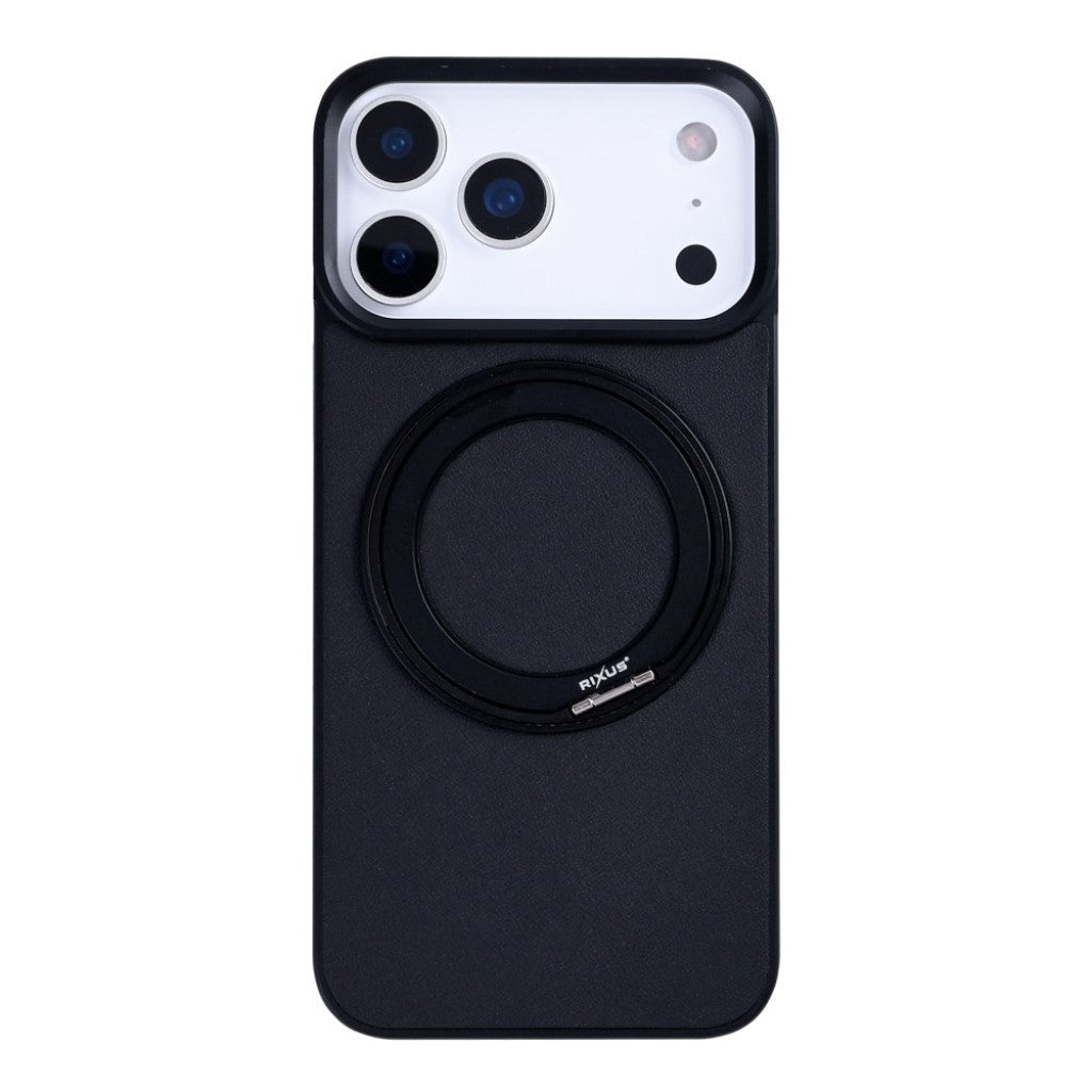 Coque Rixus MagWrap noire pour iPhone 17 Pro, vue de dos
