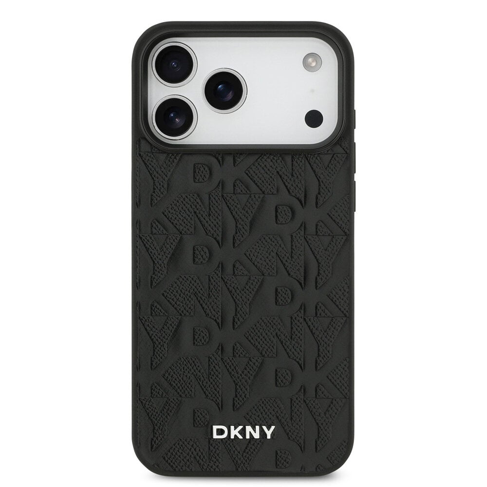 DKNY iPhone 17 Pro Max Grid Pattern Noir 3
