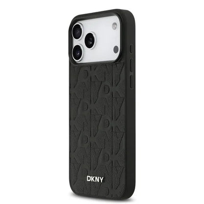 DKNY iPhone 17 Pro Max Back cover coque - MagSafe - Grid Pattern - Noir