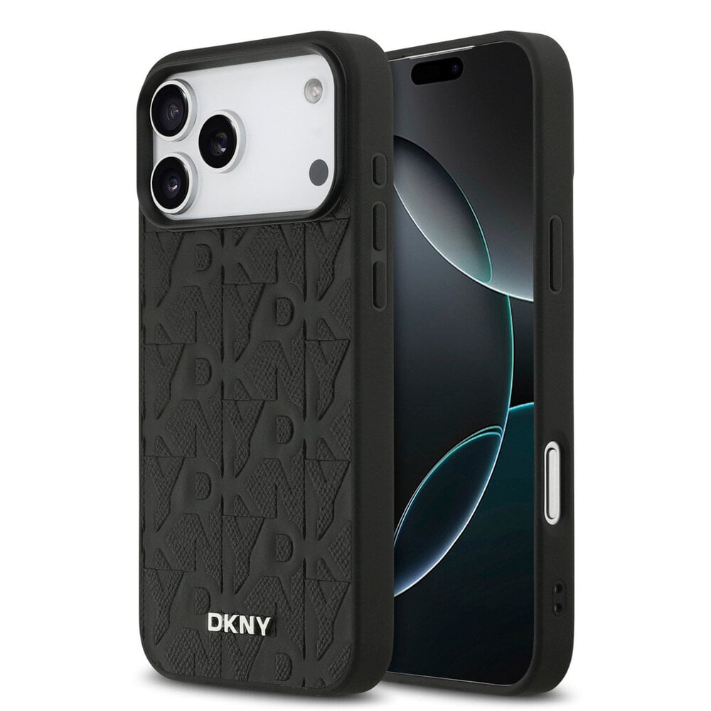 DKNY iPhone 17 Pro Max Grid Pattern Noir