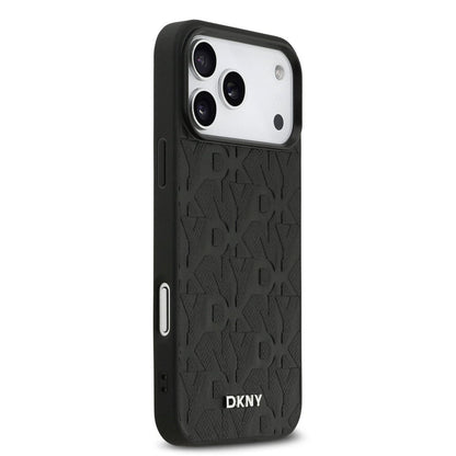 DKNY iPhone 17 Pro Max Grid Pattern Noir 5