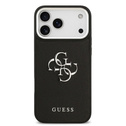 Guess iPhone 17 Pro Max Grained Big 4G Logo Noir 3