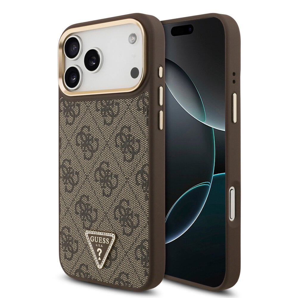 Guess iPhone 17 Pro Max 4G Triangle Logo Marron