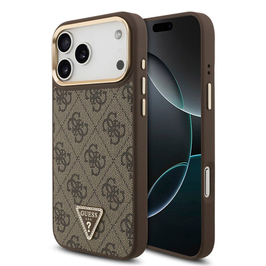 Guess iPhone 17 Pro Max 4G Triangle Logo Marron