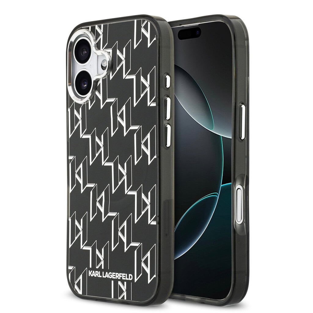 Coque Karl Lagerfeld MagSafe iPhone 17 Monogramme KL Noir