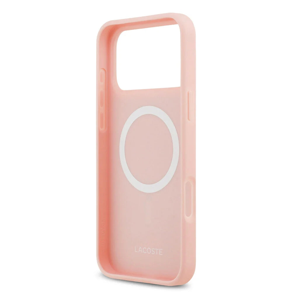 Lacoste iPhone 17 Pro Max Back cover coque - MagSafe - Bliss Design - Rose