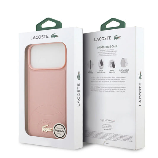 Lacoste iPhone 17 Pro Max Back cover coque - MagSafe - Bliss Design - Rose