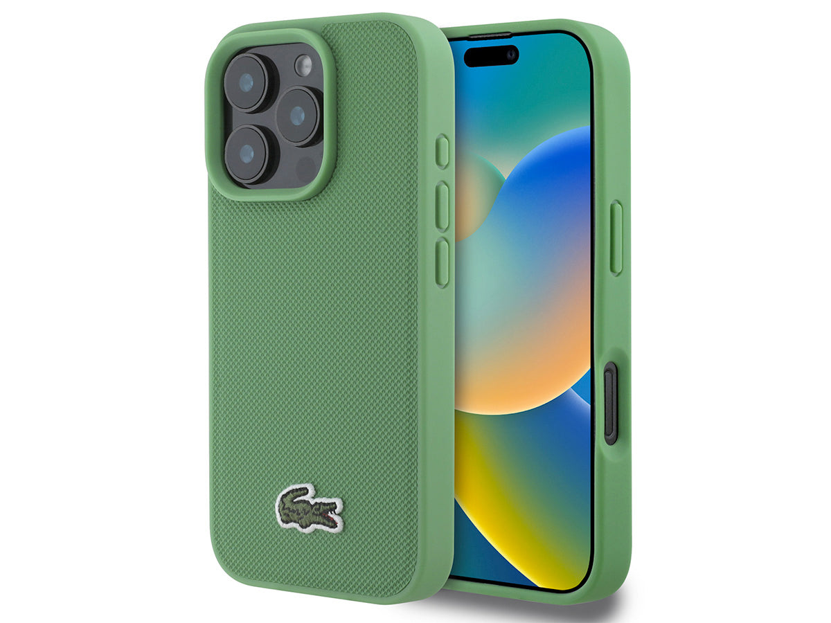 Coque Lacoste iPhone 16 Pro Max Petit Pique MagSafe Vert