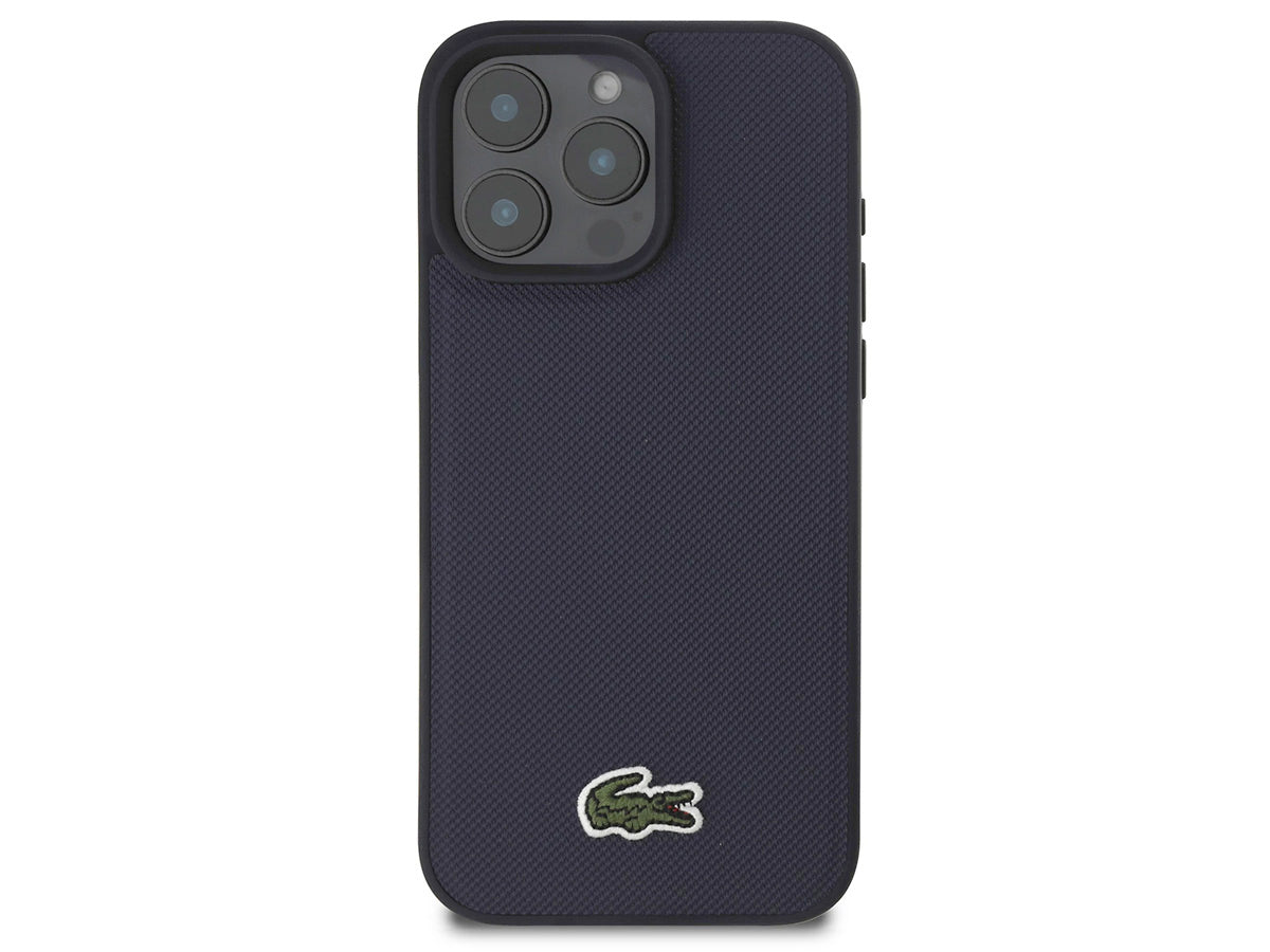 Coque Lacoste iPhone 16 Pro Max Petit Pique MagSafe Bleu Marine