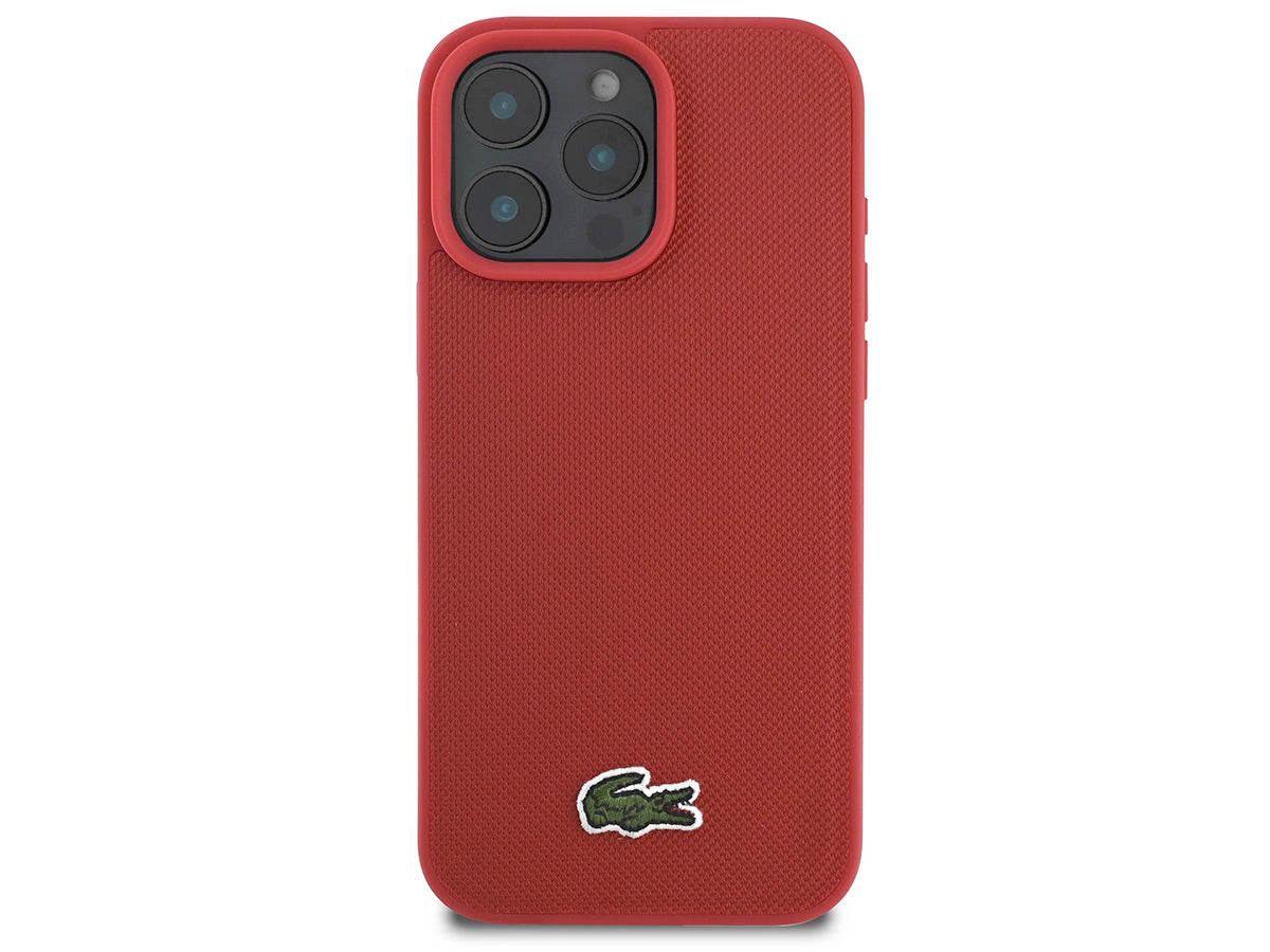 Coque Lacoste iPhone 16 Pro Max Petit Pique MagSafe Rouge